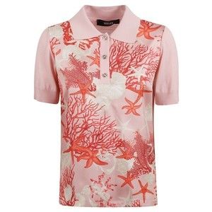 Versace Coral And Seashell Print Polo Shirt - NWT